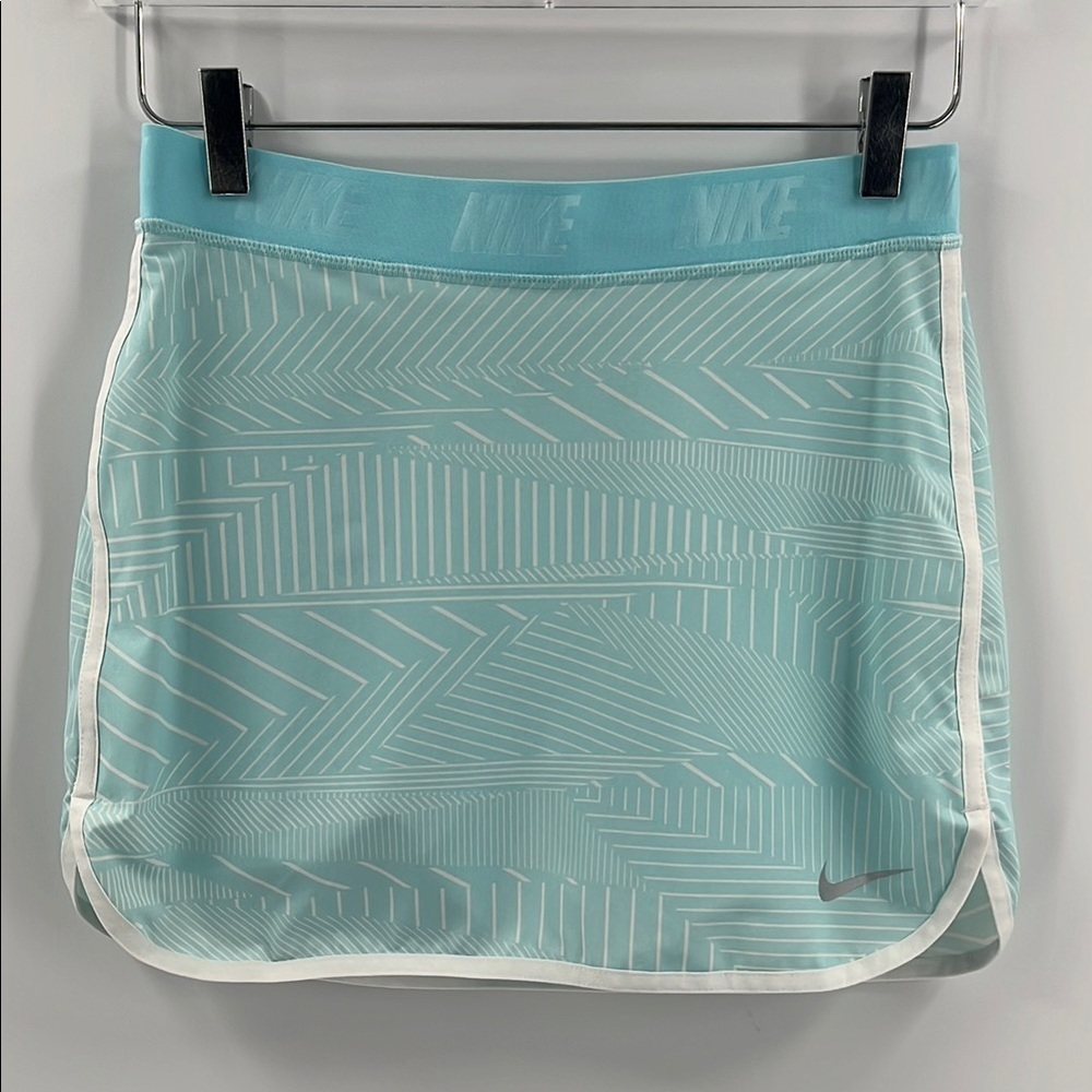 Nike Blue Geometric Print Golf Skort Skirt Shorts Dri Fit Tennis XSmall